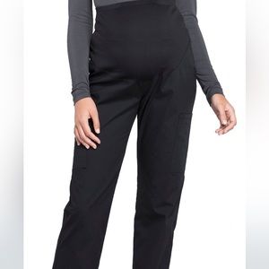 2 pairs large tall Cherokee Maternity black scrub pants